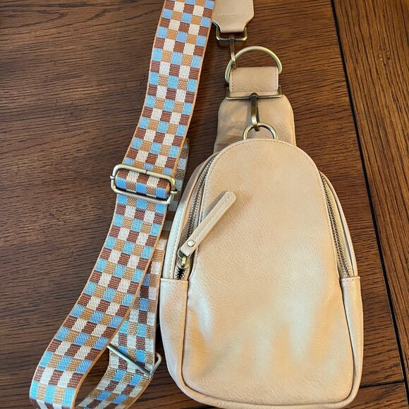 Anthropologie Handbags - Anthropologie Sling Bag, Light Tan